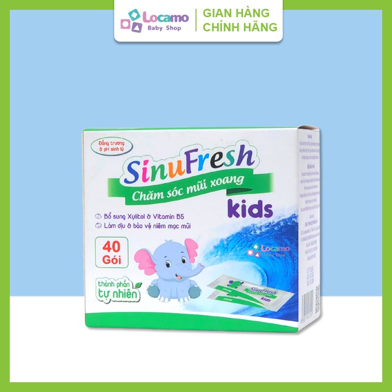 Muối rửa mũi SinuFresh Kids Cát Linh dùng cho trẻ em khi bị chảy nước mũi