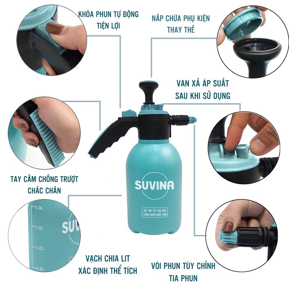Bình xịt tưới cây cầm tay suvina