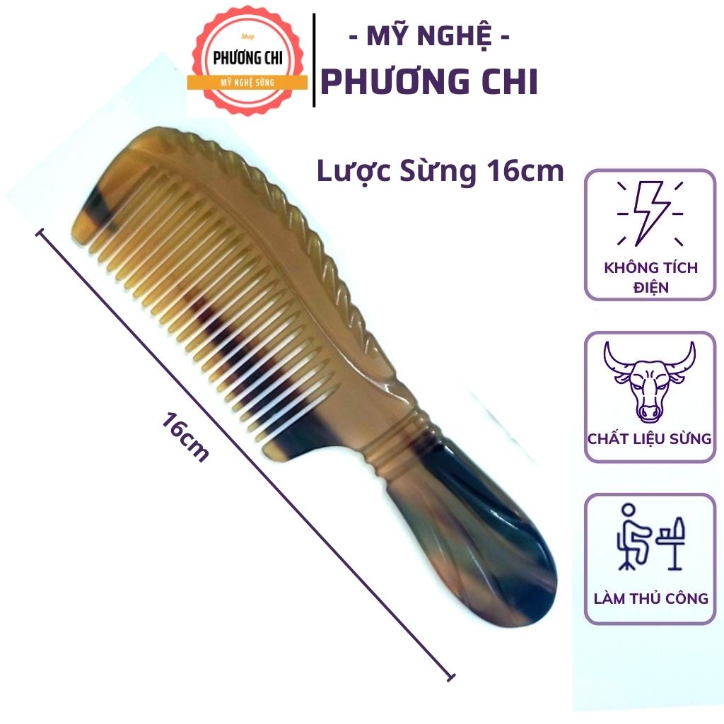 Lược sừng chuôi khía dài 16cm, lược chải tóc gỡ rối massage đầu - Mỹ Nghệ Phương Chi