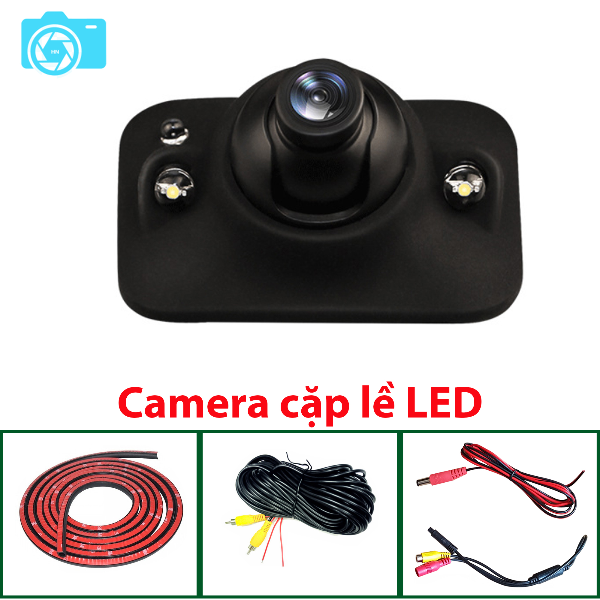 Camera căn lề, camera LED, độ phân giải 600TVLine, góc quay 140 độ, không cần khoan gương
