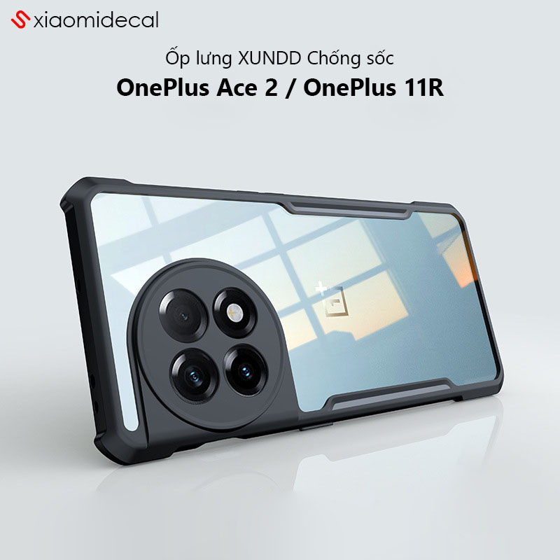 Ốp lưng xundd oneplus ace 2 / oneplus 11r mặt lưng trong, viền tpu, chống sốc