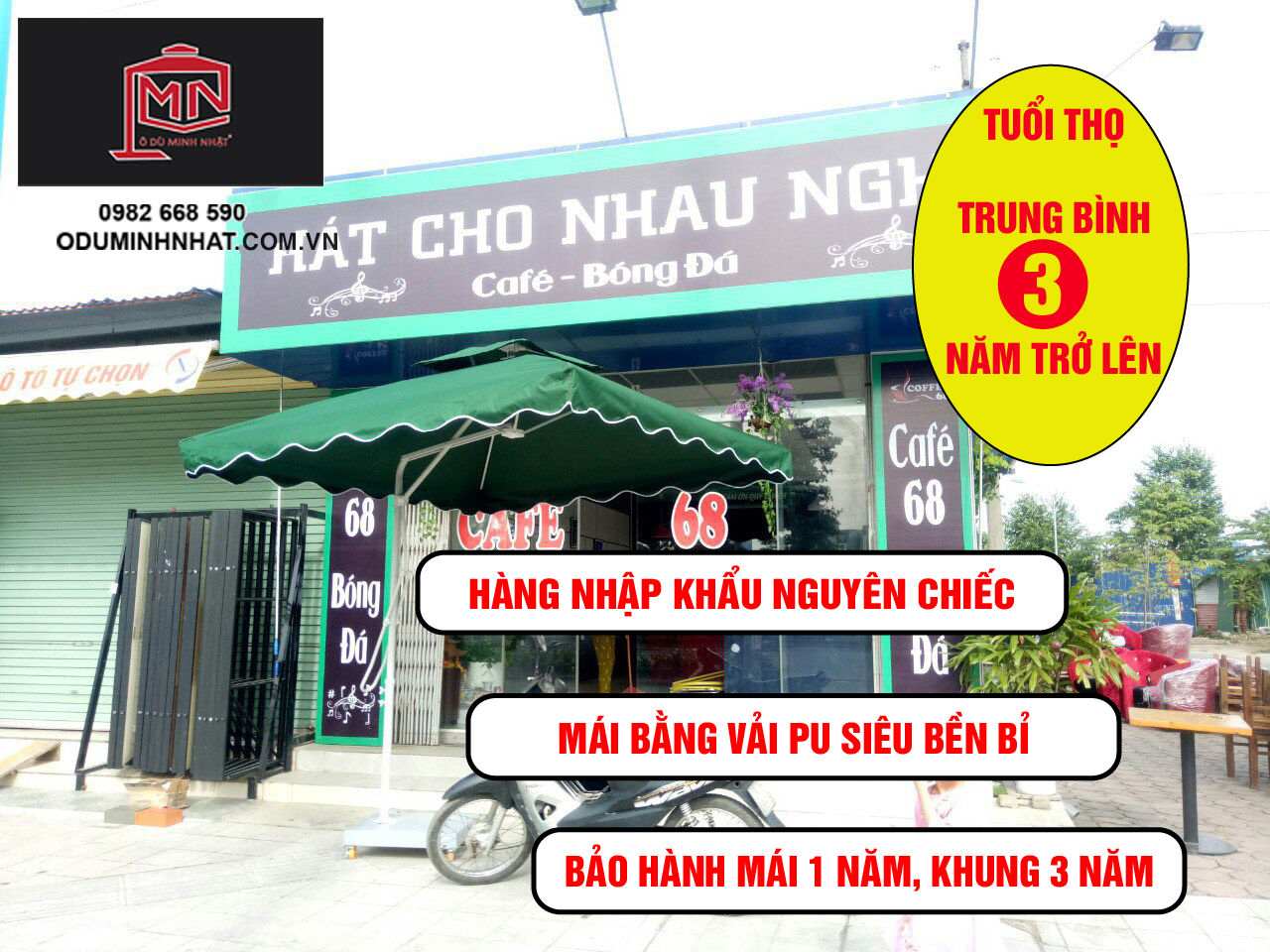 Ô dù lệch tâm vuông 2,5x2,5m (Đã bao gồm vỏ chân đế có 4 bánh xe, chưa đổ bê tông)