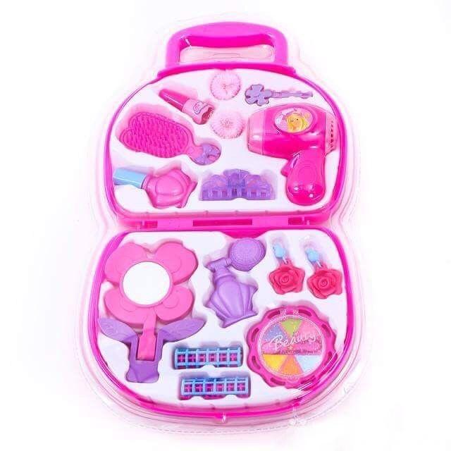 Bộ Đồ Chơi Trang Điểm 15 Món Cho Bé Gái - Vali Đồ Chơi Trang Điểm Siêu Dễ Thương Cho Bé