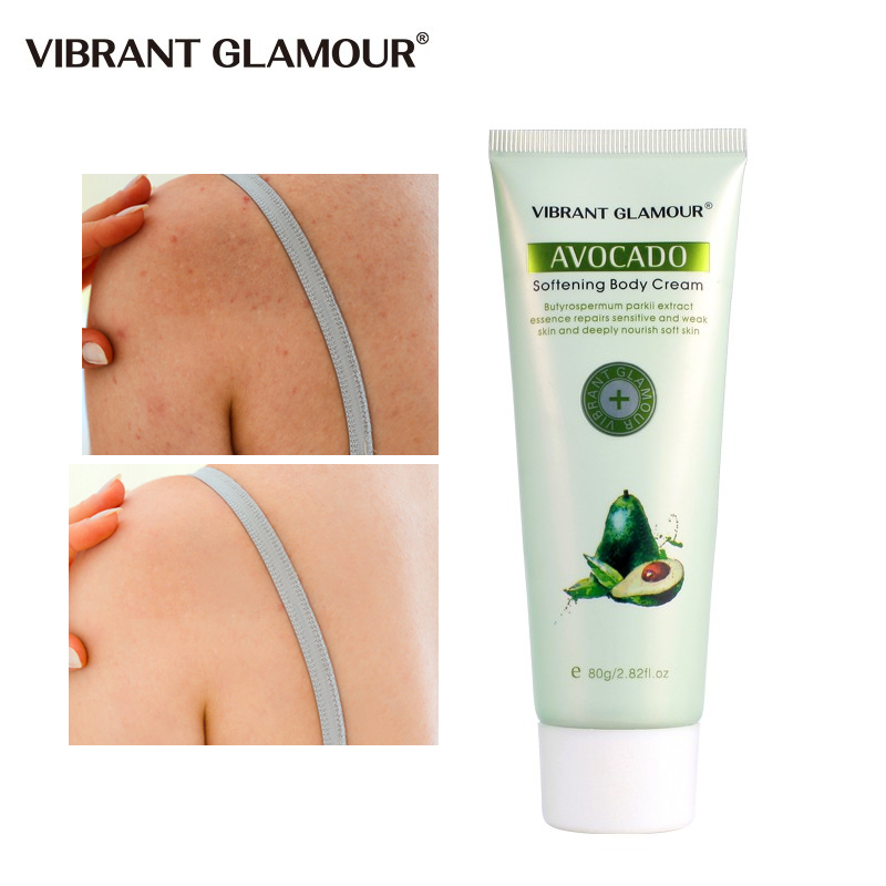 VIBRANT GLAMOUR Kem phục hồi cơ thể Dưỡng ẩm hàng ngày Kem dưỡng da với Làm dịu Tẩy trắng bơ Làm sáng Kem làm trắng da Chất tạo cảm xúc phong phú để nuôi dưỡng làn da khô Dịu dàng 80g - INTL