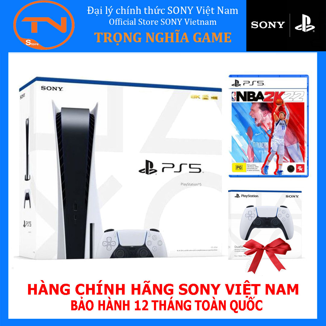 Máy PS5 Sony PlayStation 5 Standard Edition CHÍNH HÃNG Sony Việt Nam + Đĩa game NBA 2K22 PS5