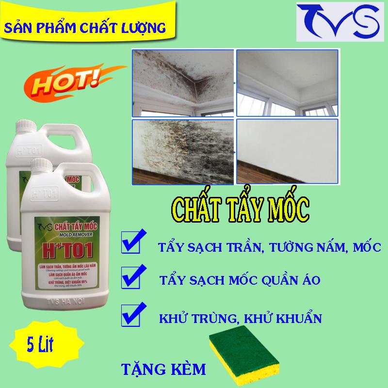 Tẩy mốc tường HT01-5Lit, tẩy mốc quần áo đậm đặc, tẩy mốc vệ sinh công nghiệp khử trùng khử khuẩn dùng cho nhà hàng, khách sạn, bệnh viện, trường họca