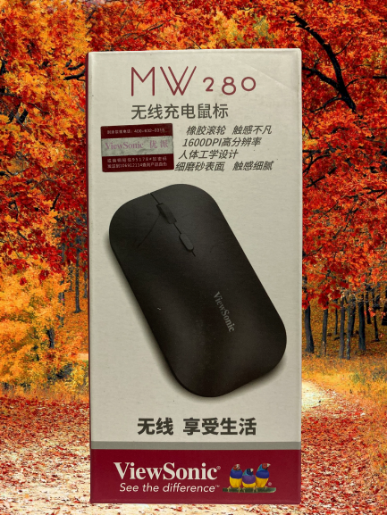 Chuột không dây pin sạc cao cấp ViewSonic 1600DPI cho PC, Laptop ,Tivi box màu đỏ