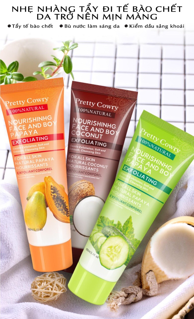 [HCM]PRETTY COWRY TẨY TẾ BÀO CHẾT CHO DA (GIAO MÙI NGẪU NHIÊN)