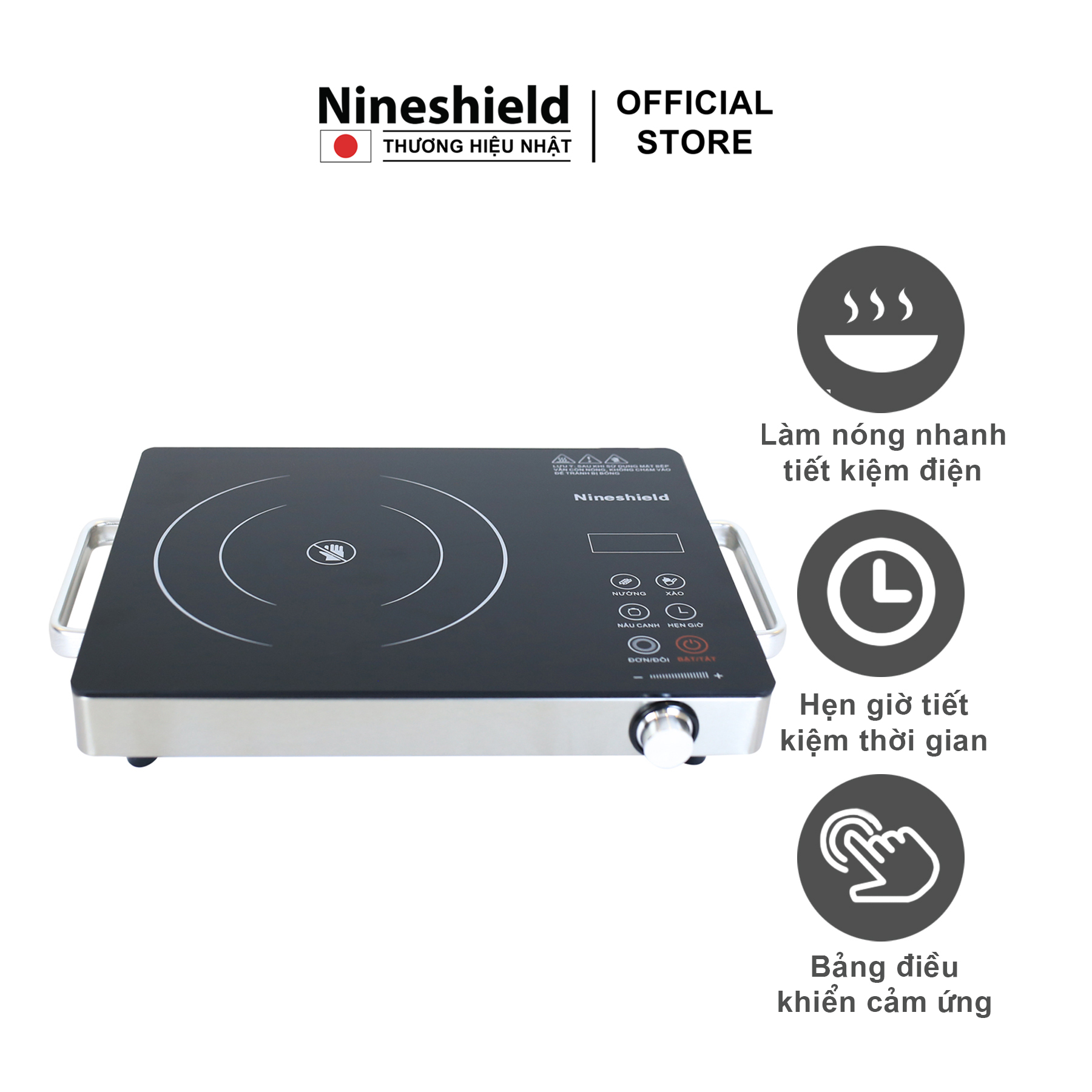Bếp hồng ngoại đơn Nhật Bản Nineshield Chính hãng KB-8601 bảo hành 12 tháng