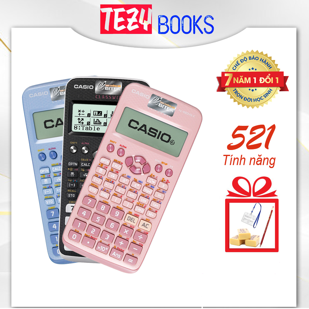 Máy Tính Casio FX 580VNX Chính Hãng Nhập Khẩu Thái Lan 521 Tính Năng TEZYBOOKS
