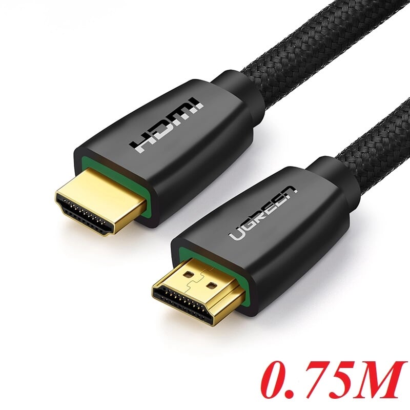 Ugreen 40799 0.75m màu đen cáp tín hiệu hdmi chuẩn 2.0 hỗ trợ phân giải 4k hd118