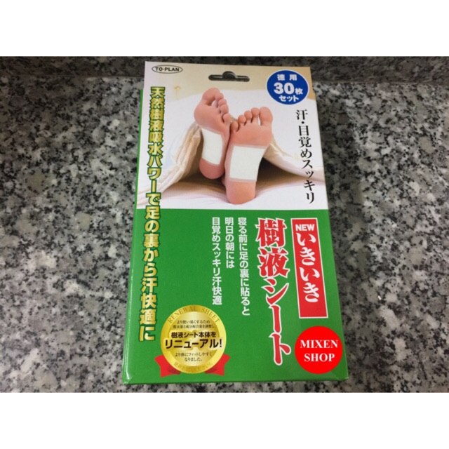 Bộ 30 Miếng Dán Chân Thải Độc Tố Nhật Bản Kenko To Plan (15 Cặp)