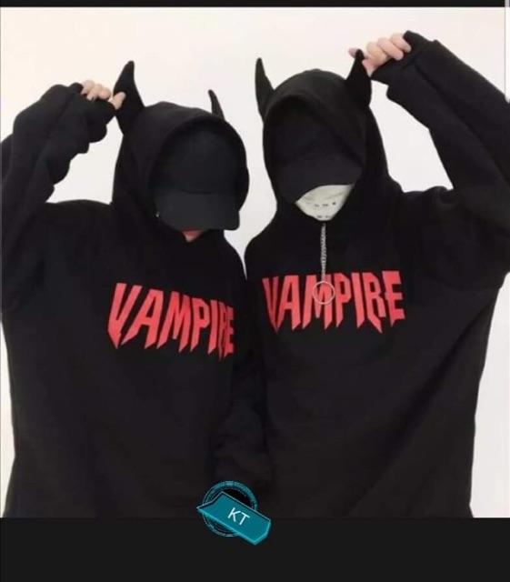 Áo Hoodie Vam Đen Sừng Quỷ In Chữ Nhật Đỏ - Đẹp Cá Tính Dễ Thương Rất Thích Hợp Mùa Giáng Sinh