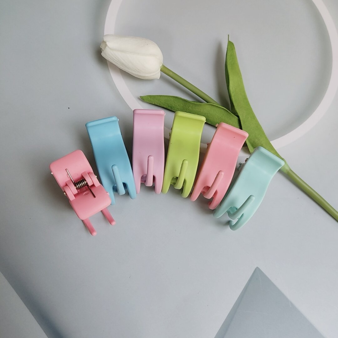 Kẹp càng cua 3 răng,kẹp càng cua 3 răng nhám màu (set 12 cái hình thật)