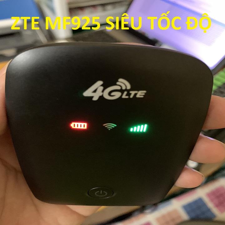 Bộ Phát Wifi 3G 4G Di Động ZTE MF925W - Bản Màu Đen Nâng Cấp Hiện Đại