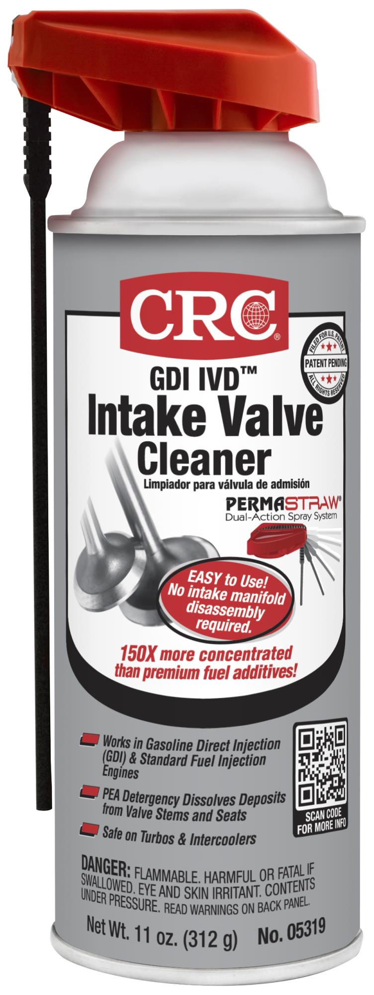 vệ sinh buồng đốt, xupap nạp cho động cơ phun xăng trực tiếp GDI bằng CRC Intake Valve Cleaner