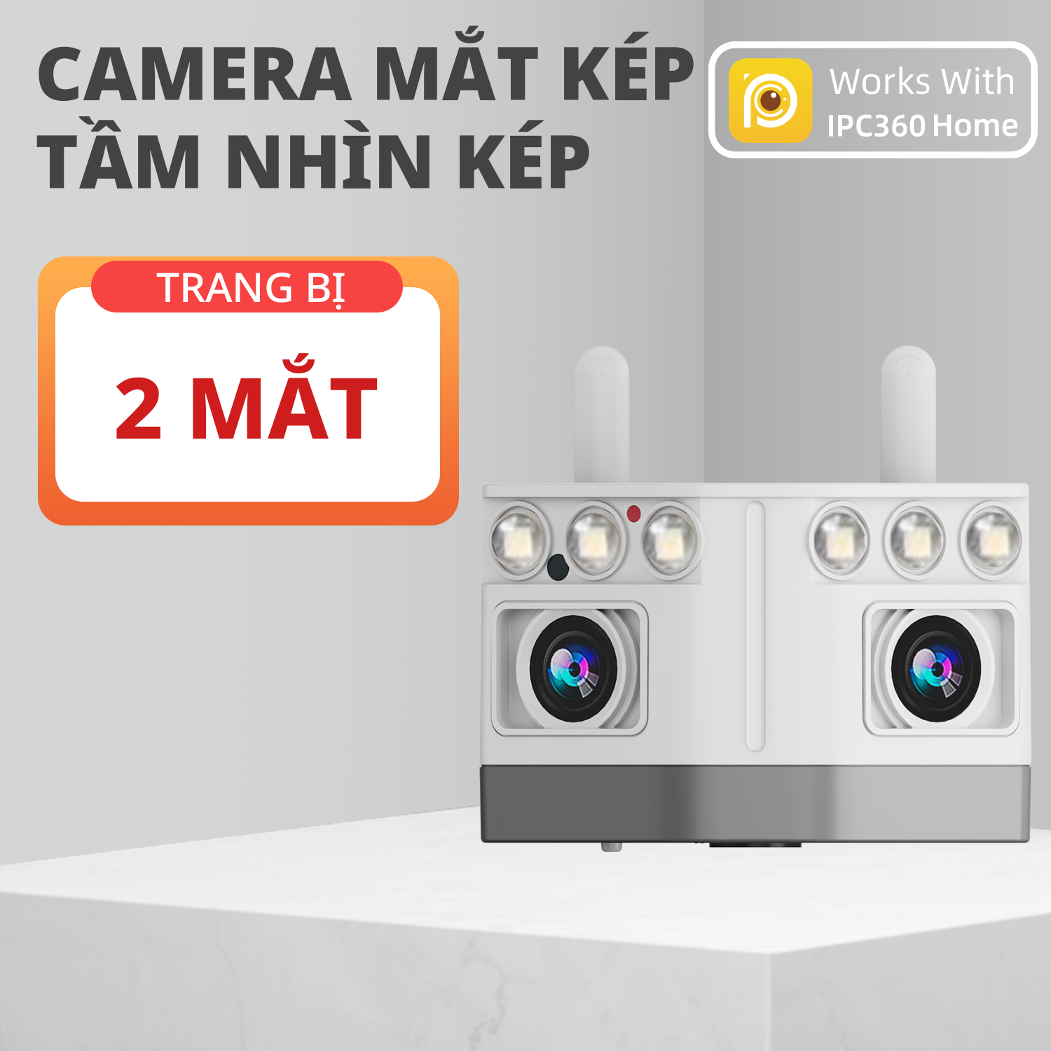 Camera Wifi IPC360 Home PJ06 Camera đôi góc siêu rộng