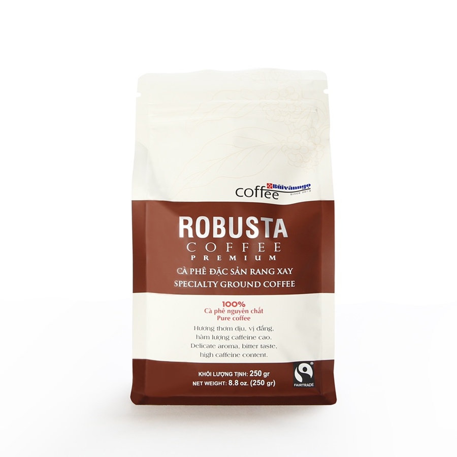 Cà phê đặc sản rang xay robusta 250gram bùi văn ngọ coffee