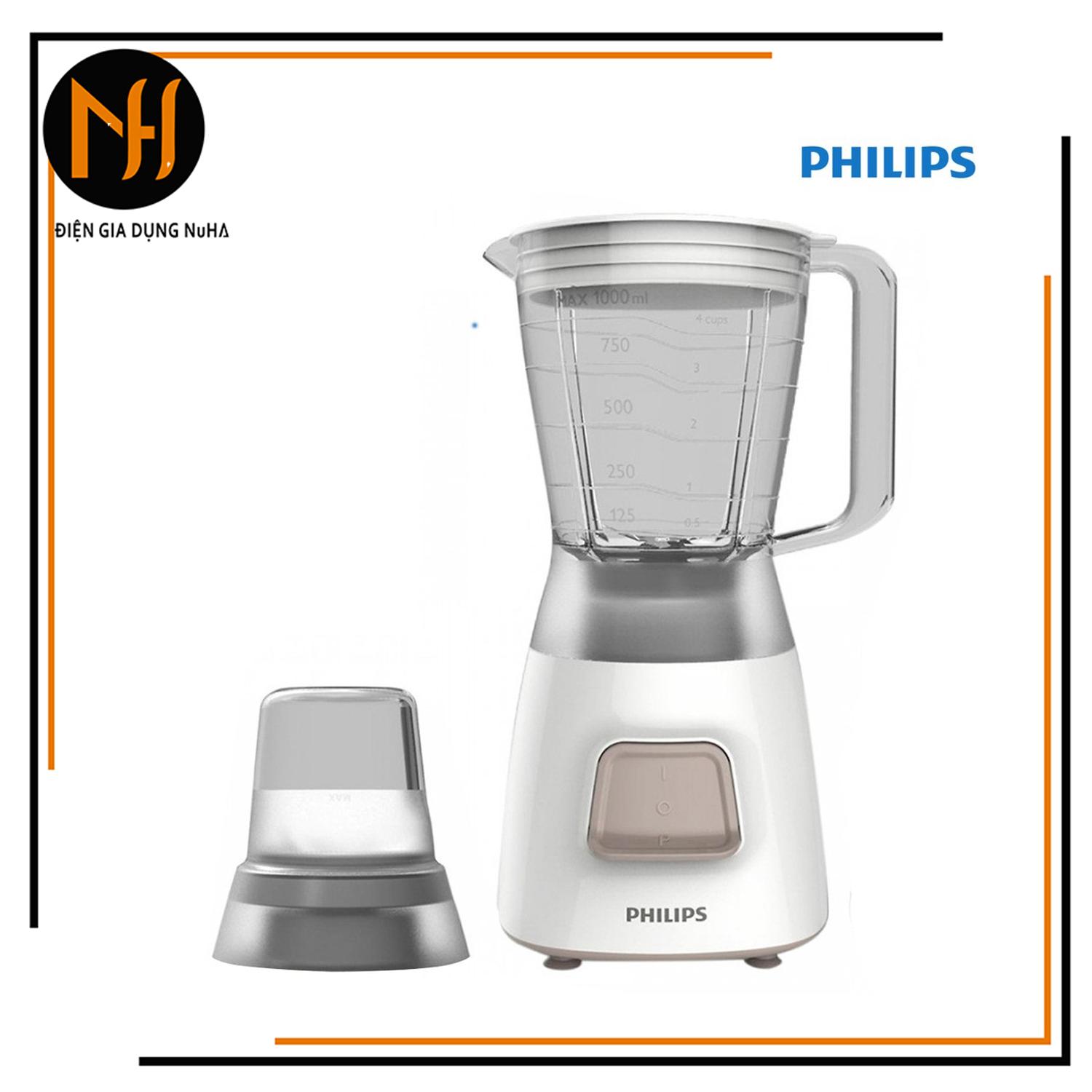 Máy xay sinh tố Philips HR2056 công suất 450W dung tích cối nhựa 1L bảo hành 24 tháng