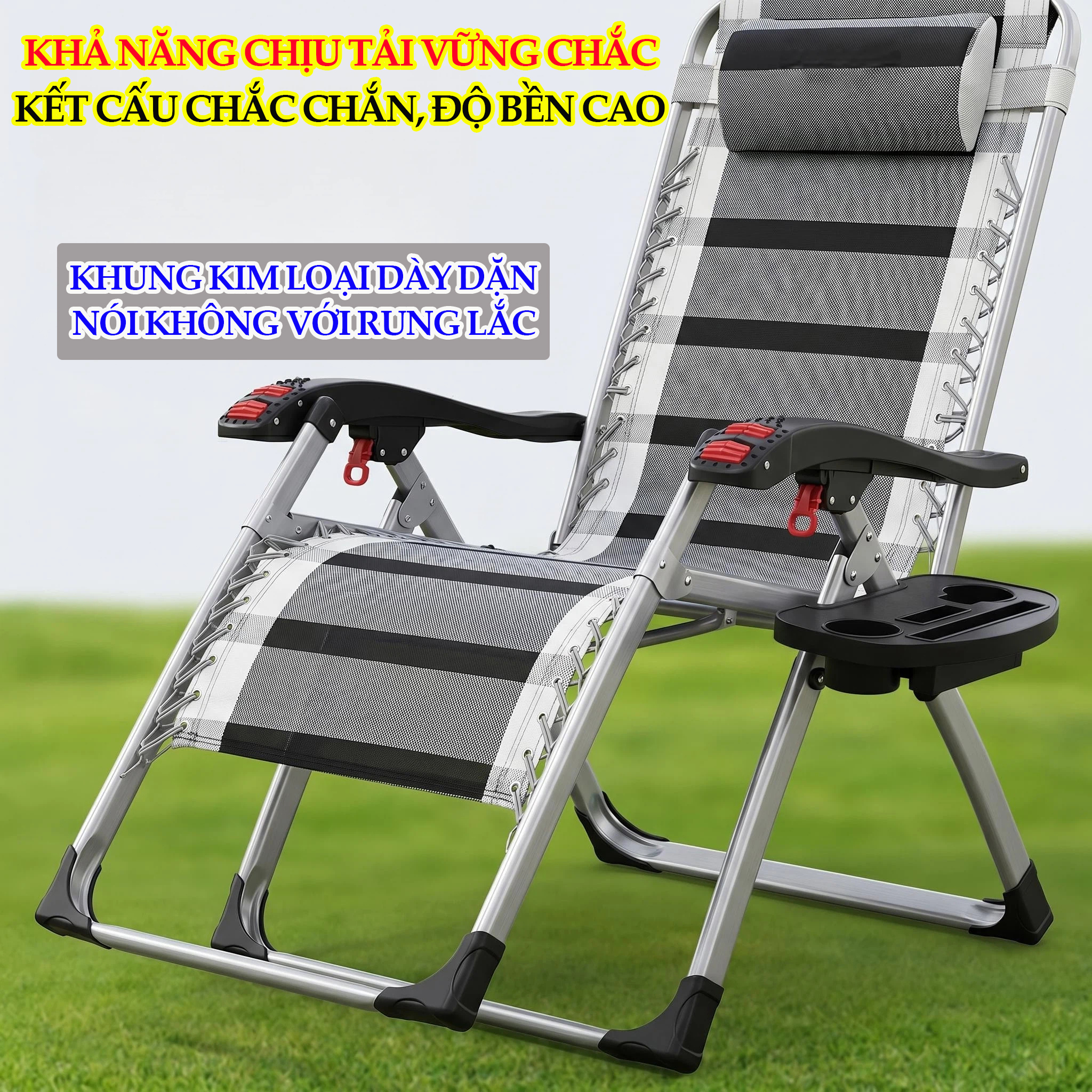 WADUCO Ghế nằm gập ngủ trưa, ghế văn phòng vừa ngồi vừa nằm, ghế thư giãn cho người già, chắc chắn bền bỉ