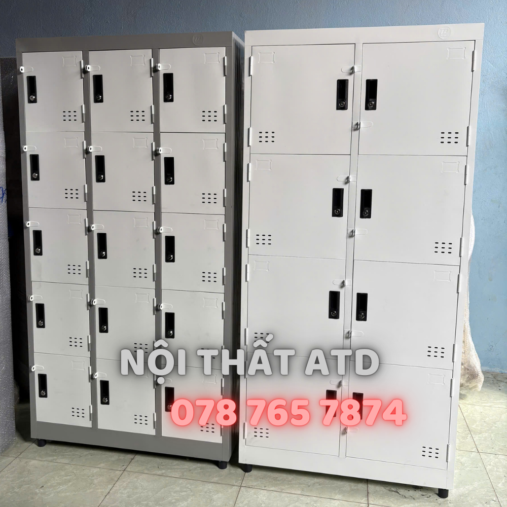Tủ sắt nhân viên - tủ locker 2 4 6 8 10 12 15 18 20 ngăn có ổ khoá an toàn mỗi hộc.