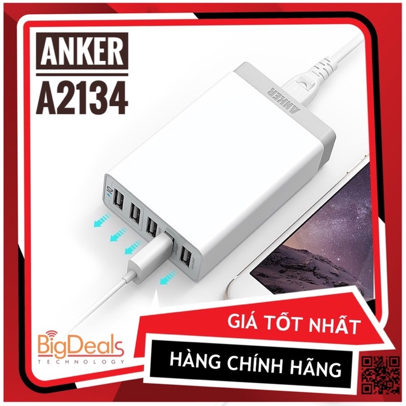 Bộ sạc anker 5 cổng powerport 5 lite anker a2134 new | bigdeals vn