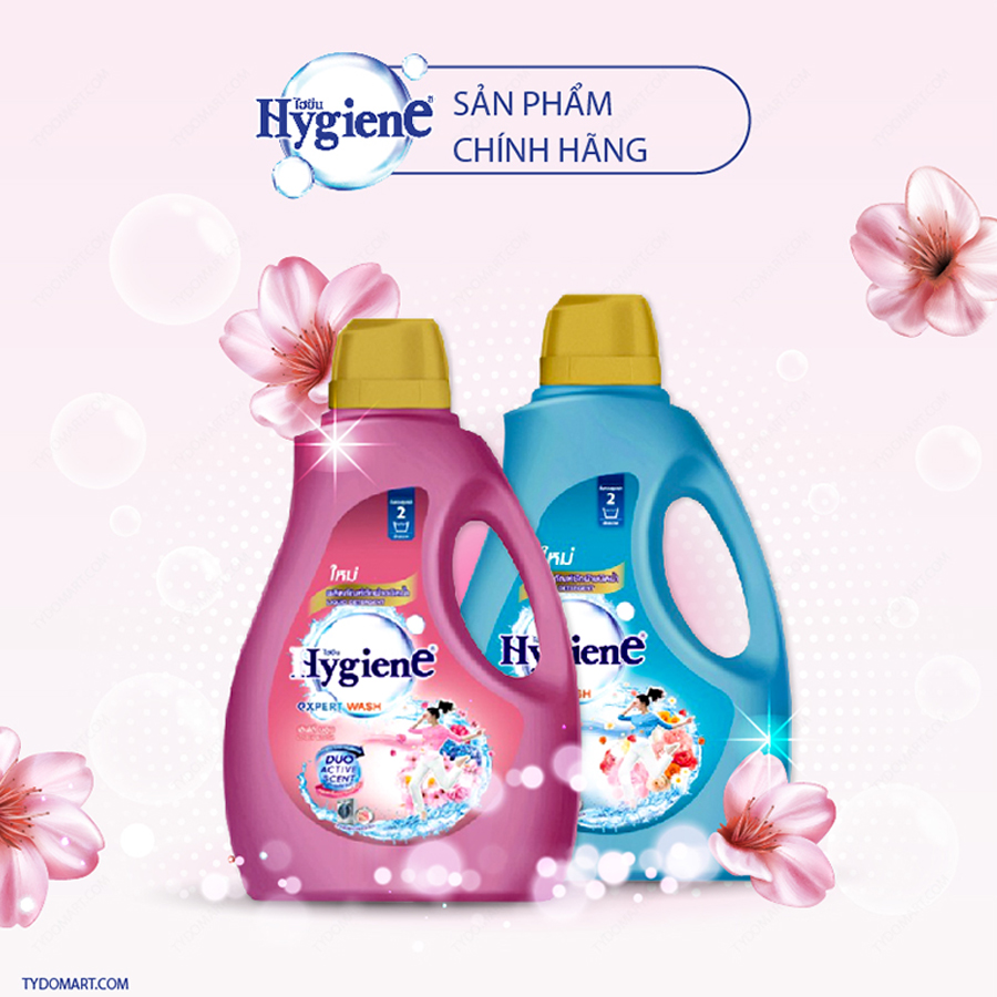 Nước giặt quần áo Hygiene Thái Lan Can lớn 2.8L Công thức DouActive