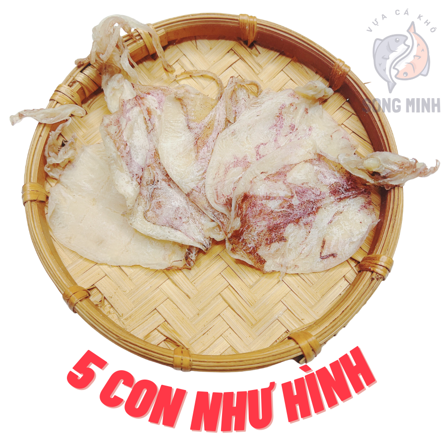 Combo 5 con Khô mực đồng tiền Song Minh nấu súp, rim me thơm ngọt size nhỏ mini
