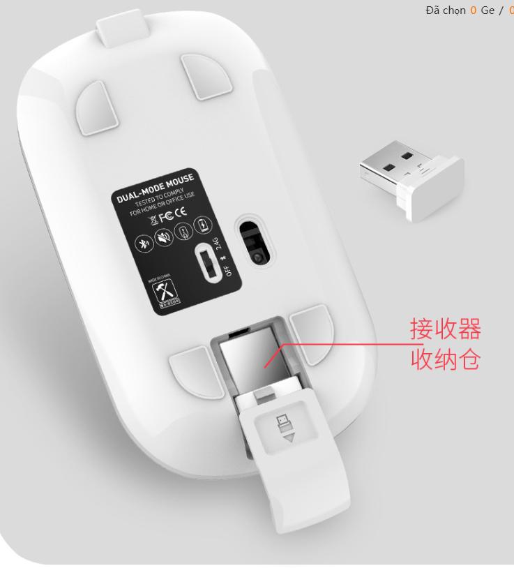[HÀNG TỐT] Chuột Không Dây 2.4G,Có Cổng USB, Chế Độ Kép Yên Tĩnh, Khoảng Cách Không Dây Lên Đến 10m, Kiểu Dáng Đẹp Và Dễ Sử Dụng.