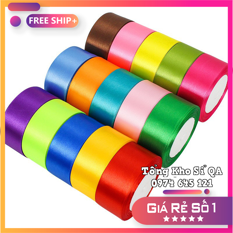 Ruy băng lụa satin bản rộng 4cm loại đẹp