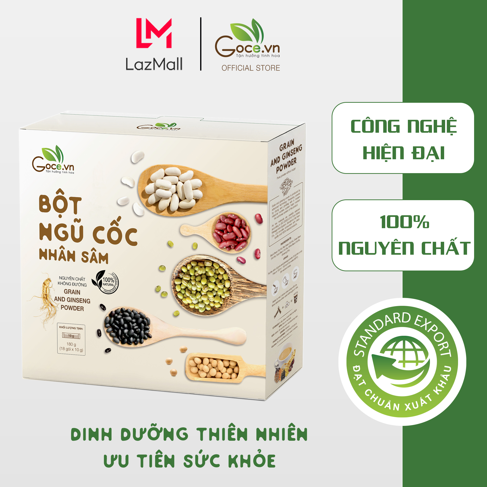 Bột ngũ cốc nhân sâm Goce - 180g (18 gói x 10g)