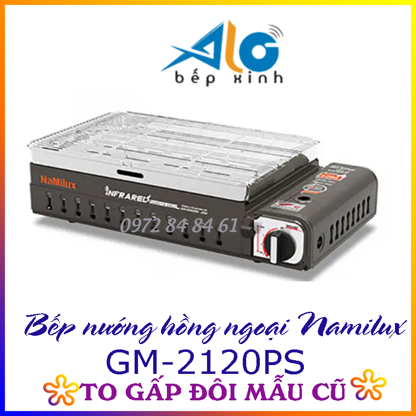 Bếp nướng namilux gm2120ps - to rộng - tiết kiệm gas - chống cháy nổ - alo bếp xinh