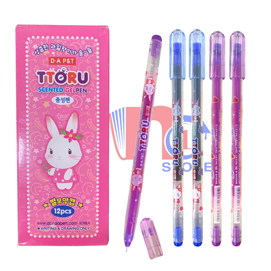 Hộp 12 cây bút nho d.a p&t ttoru xanh tím sản xuất tại hàn quốc