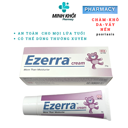 Ezerra 25g Kem bôi giảm chàm, khô da, ngứa, kích ứng da.