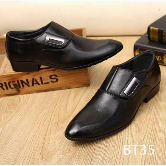 Giày Tây Nam Chất Liệu Da Cao Cấp Lịch lãm Thời Thượng [ BT35 Màu Đen ]