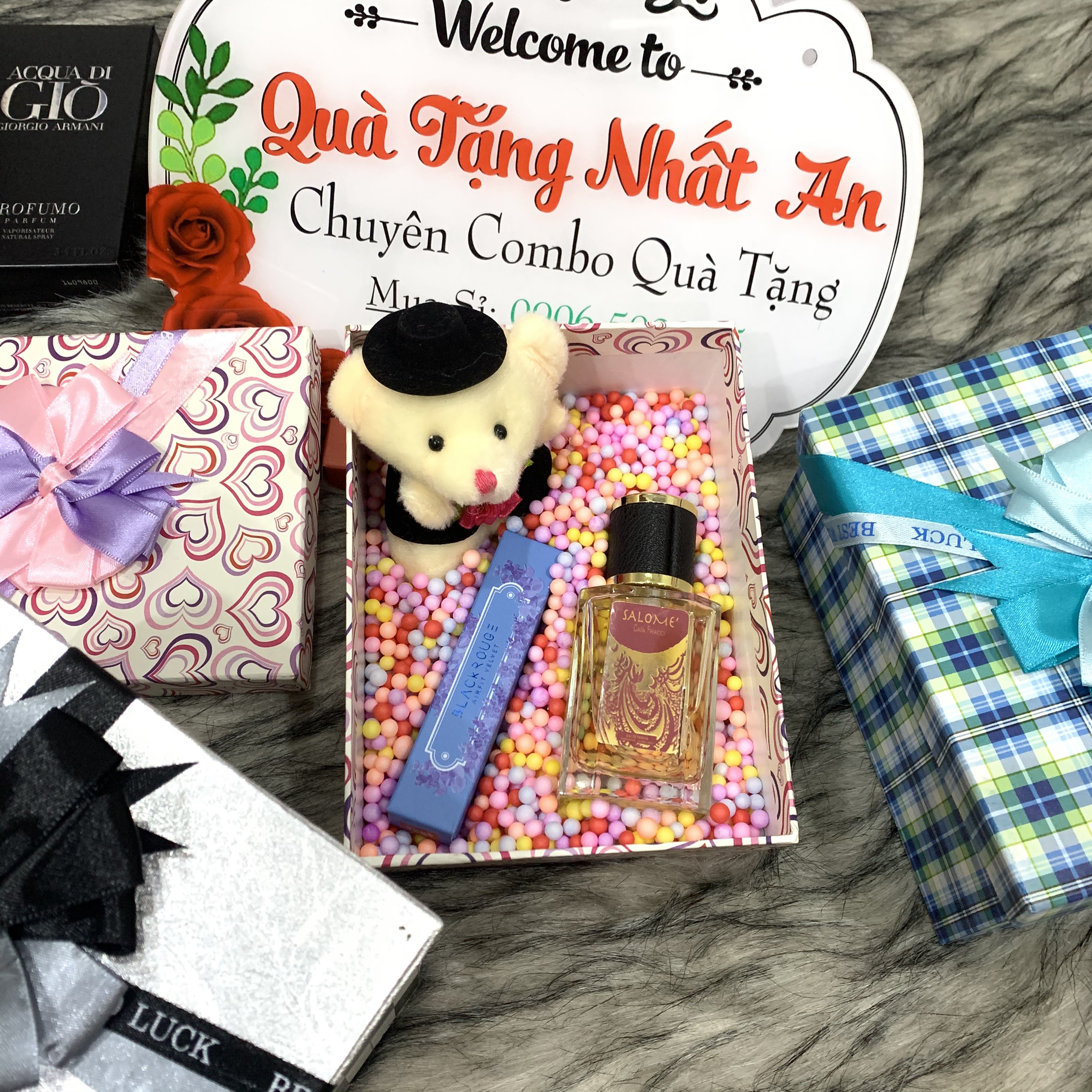[HCM][Tặng kèm gấu bông] Combo quà tặng cho bạn gái 1 chai nước hoa + thỏi son Blackrouge  ngày sinh nhật 14.2 8/3 20.10. Quà tặng Nhất An