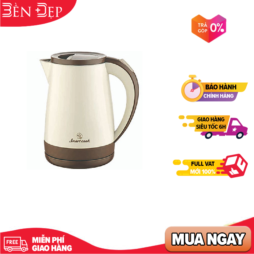 Ấm đun nước siêu tốc smartcook 1.2l kes-3863