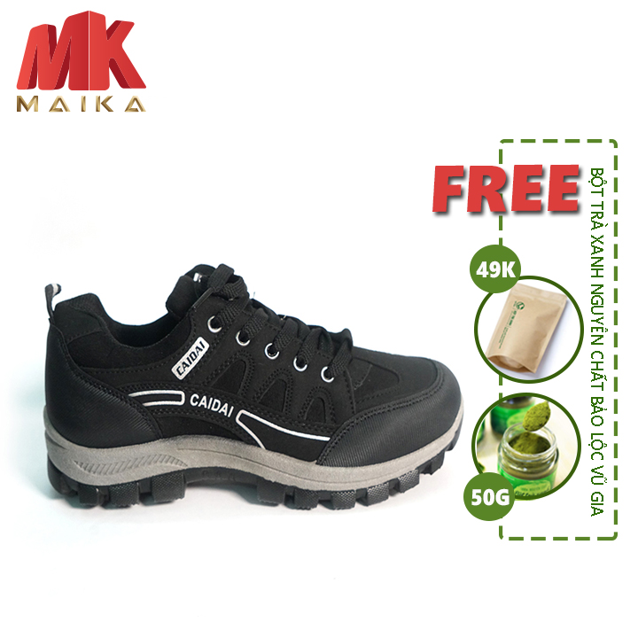 Giày sneaker nữ S1057 Đen êm chân, phù hợp đi bộ, đi chơi MK STORE + Tặng Bột Trà Xanh Nguyên Chất Vũ Gia (50g/ túi)
