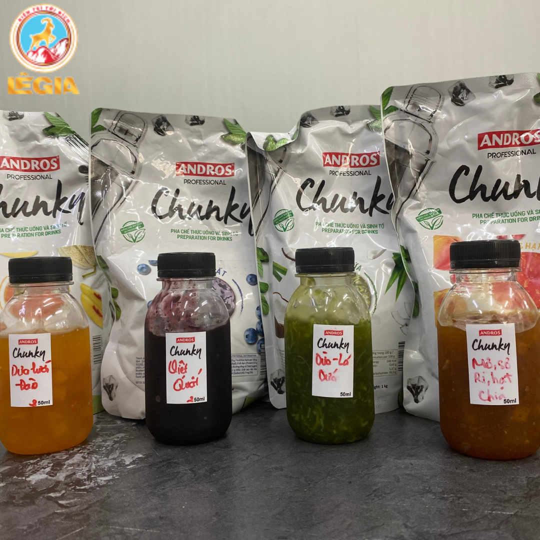 MỨT CHUNKY ANDROS CHAI CHIẾT 250G - THƠM NGON, TIỆN LỢI TẠI NHÀ
