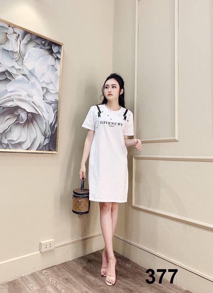 Đầm cát hàn siêu xinh dáng suông ad