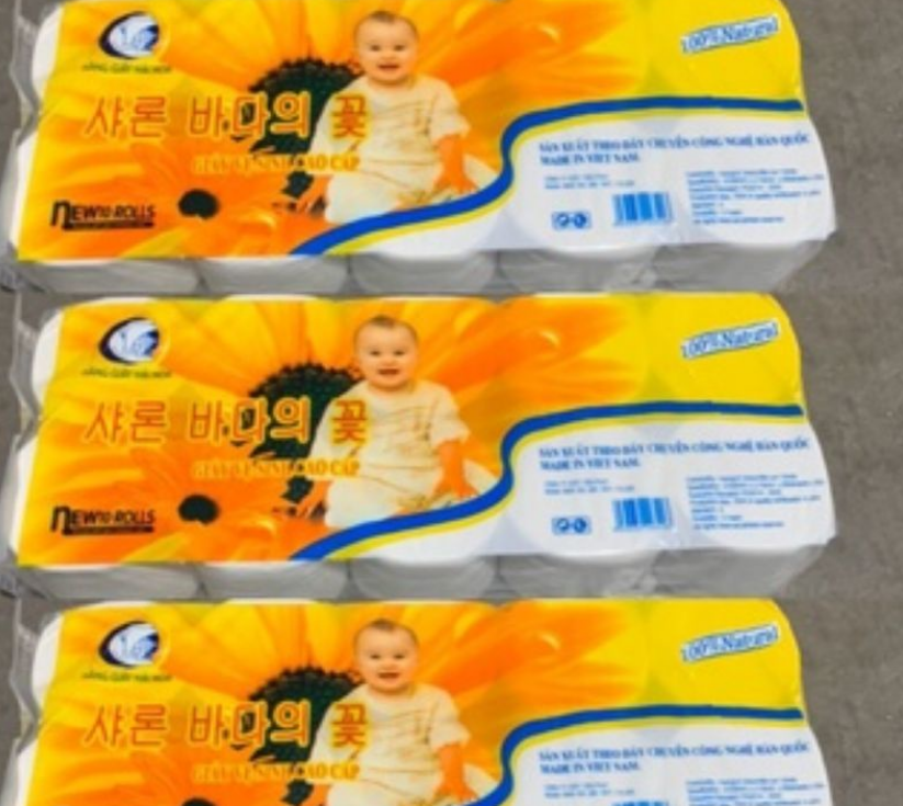 Giấy vệ sinh em bé vàng A+, không lõi, 2 lớp