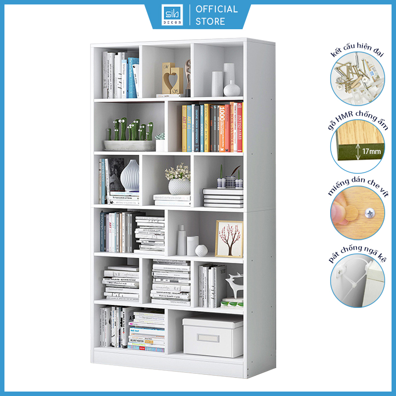Kệ Sách Để Sàn Gỗ Chống Ẩm Cao Cấp SIB Decor (178 x 80 x 24cm)