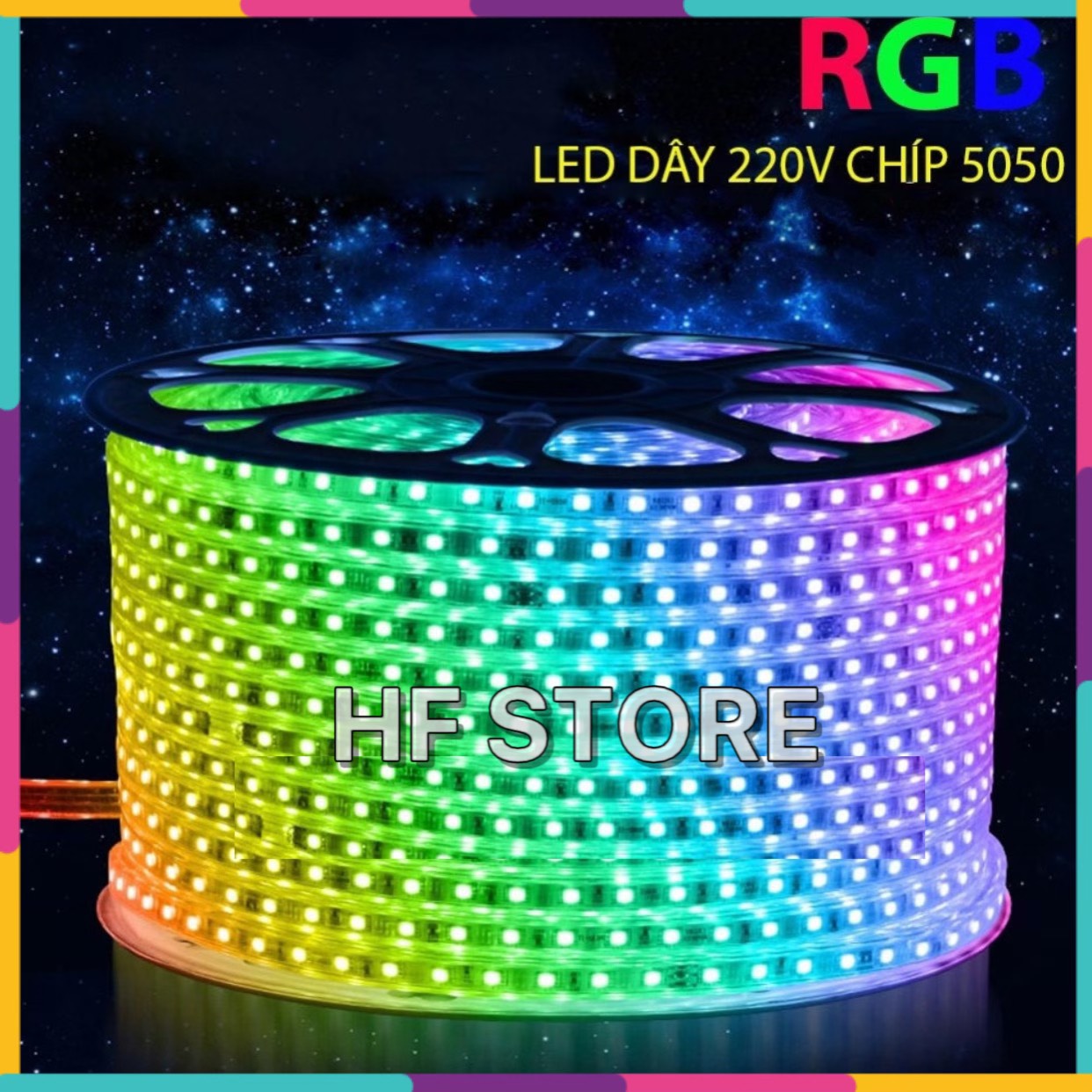Led dây 220v 7 màu RGB có remot điều khiển đèn trang trí ngoài trời chống nước IP 68 đèn neon trang trí 100m 50m 30m 20m 10m 5m đèn led trang trí nội thất đèn led trang trí gắn tường chớp nháy hắt trần thạch cao