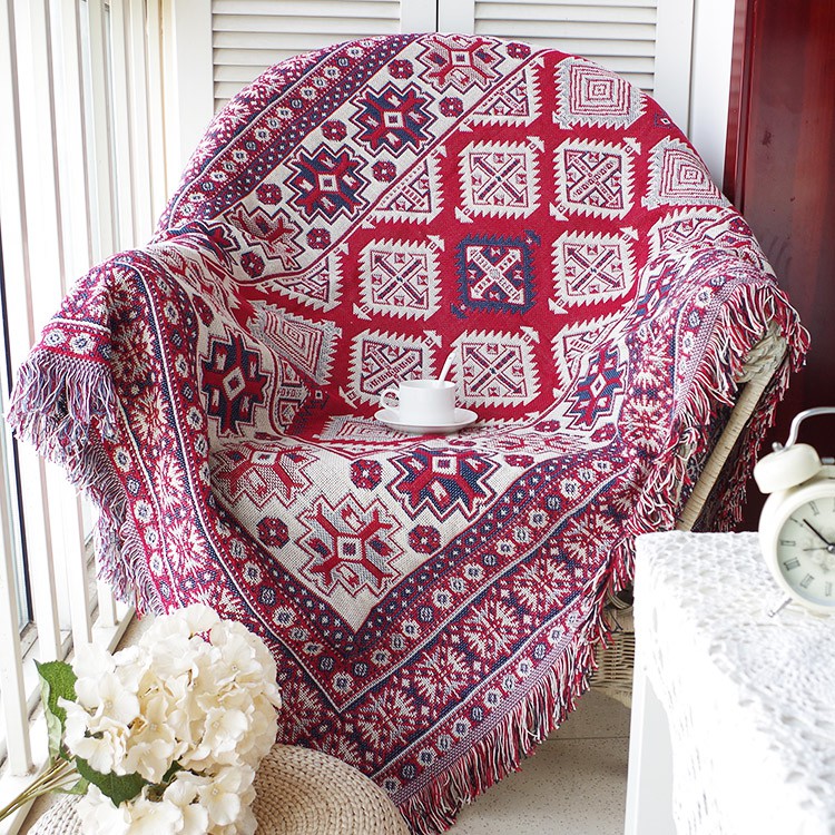 Thảm Vintage Nhập Khẩu Hoạ Tiết Retro, Thảm Trải Sofa, Thảm Trải Sàn, Thảm Treo Tường