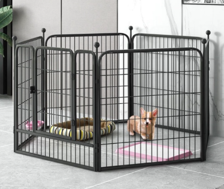 Chuồng quây chó lớn nan ống sắt sơn tĩnh điện gồm 6 tấm ghép size 90*100cm hoặc 100x120cm