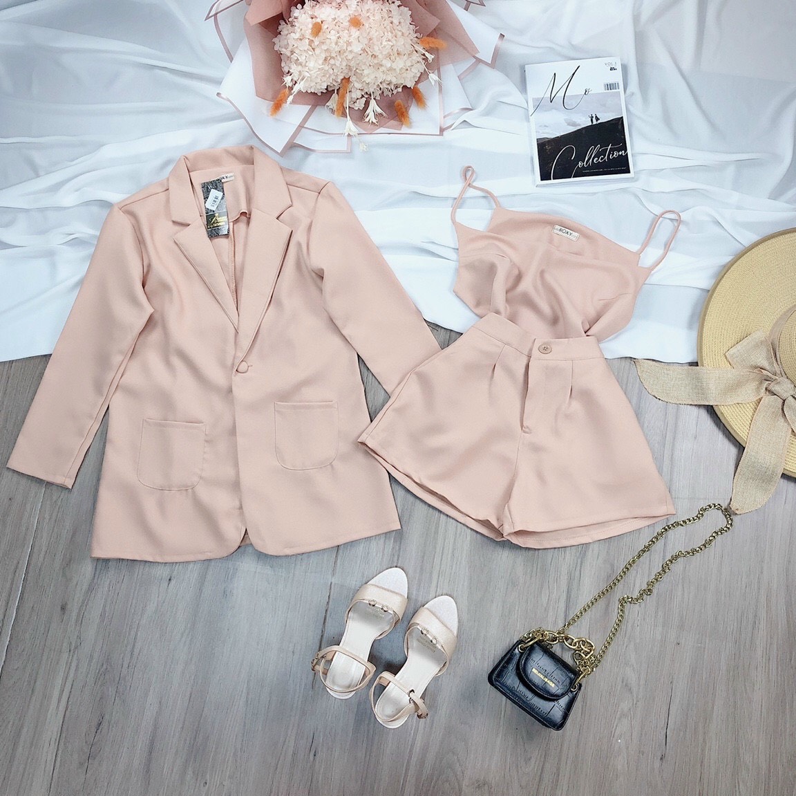 Sét bộ vest 3 món cao cấp, 3 màu, vải vest dày dặn