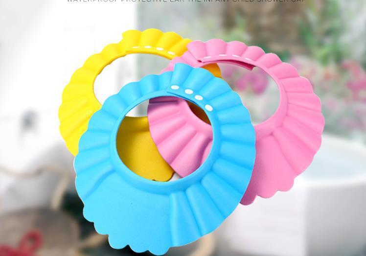 Nón tắm gội đầu chắn nước có vành tai cho bé - Nón gội đầu cho bé