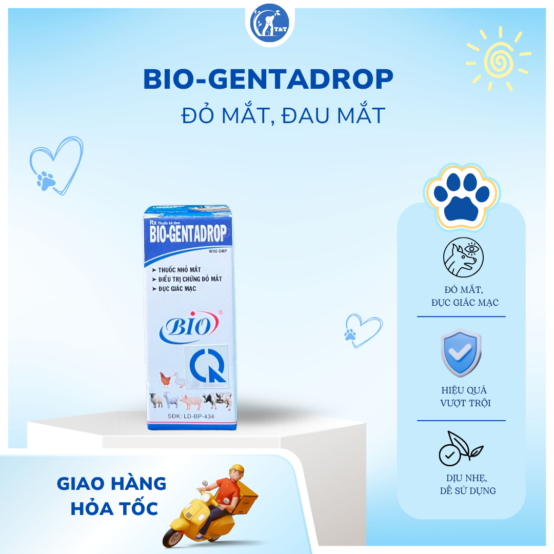 Nhỏ Mắt Bio Gentadrop 10ml Dành Cho Chó Mèo