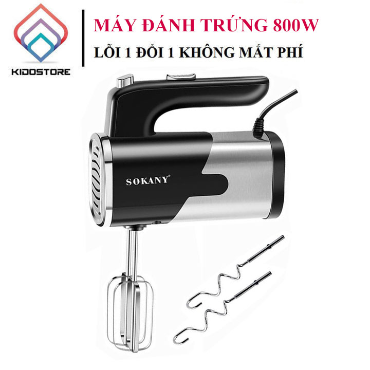 Máy đánh trứng cầm tay Sokany , có 5 tốc độ đánh được cả trứng và bột - Sokany 6621