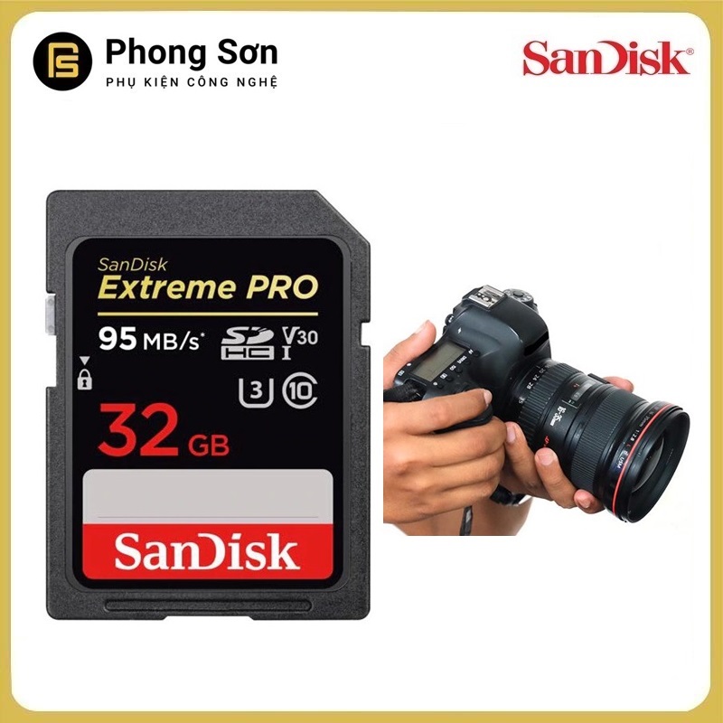 Thẻ nhớ sdhc 32gb extreme pro 633x 95mb/s uhs-1 sandisk